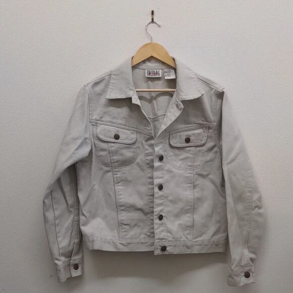 Bill Blass Jeans white denim cotton jacket size Medium - Picture 2 of 6